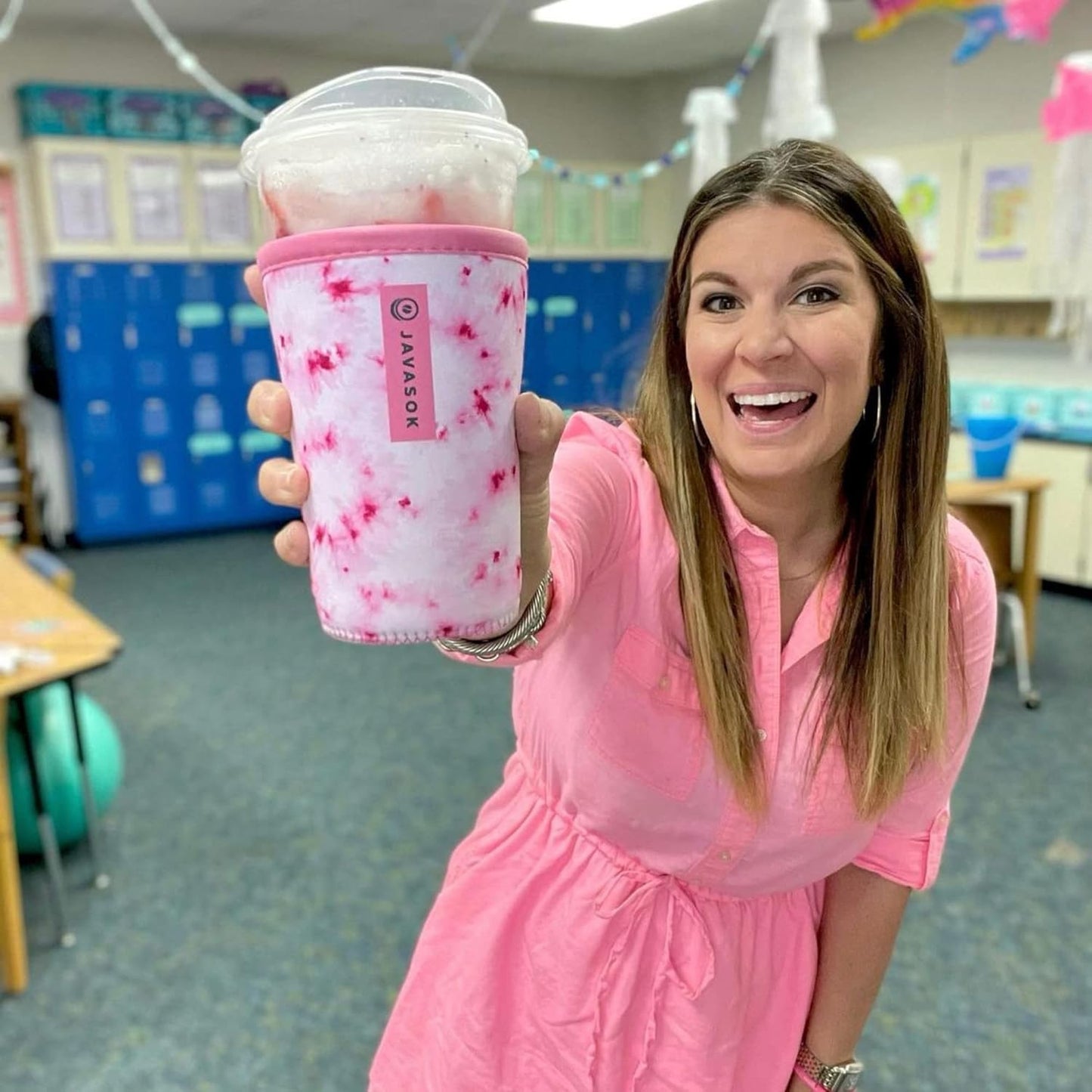 Sok It JavaSok Iced Coffee & Cold Soda Insulated Neoprene Cup Sleeve (Daydreaming, Medium: 22-28oz)