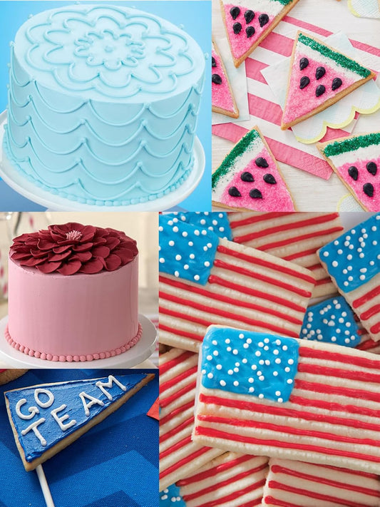 #4 Piping Tip and Bag Set – 3 Round Decorating Tips & 20 Disposable 8-Inch Bags for Writing, Outlines, Dots & Detail Work