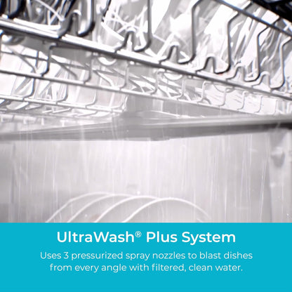 Kenmore 24" Built-in Stainless Steel Tub Dishwasher EasyFlex 3rd, SmartWash, UltraWash Plus, TurboDry, and MoreSpace Adjustable Rack, Energy Star Certified, White