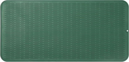 Silicone Dish Drying Mat for Multiple Usage,Easy clean,Eco-friendly,Heat-resistant Silicone Mat for Kitchen Counter or Sink,Refrigerator or Drawer Liner Green 5XL 36inches x 18inches