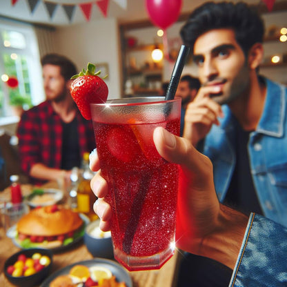 Brew Glitter - Maroon Red (25g Spray Pump 1x Jar) | Edible Glitter for Drinks, Cocktails, Beer, Garnish & Beverages
