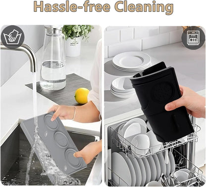 Espresso Tamping Mat, Coffee Tamper Mat, Espresso Mat for Counter, Silicone Tamper Mat, Food-grade, Non-Slip, Waterproof, Heat Resistant (Black, 25x20x2cm)