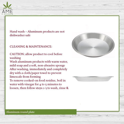 AME D'ESSENCE (1PC-9") Aluminum Pie Pan Commercial Grade Round Pie Plate Size 9" x 1mm Thick