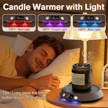 Coffee Mug Warmer – 55W Fast Heating Coffee Warmer, 3 Temperature Settings up to 170℉ with LED Lights, 2–9H Timer & Auto Shut-Off, Coffee Cup Warmer Gift for Women & Men, Office/Home Use