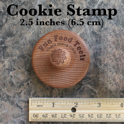 Wood Cookie Stamp, 2.5 Inch (Hibiscus Flower CS-101)