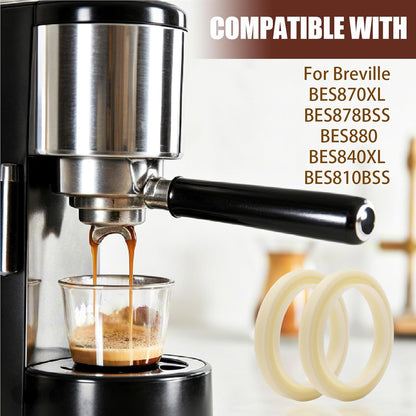 Dianrui 2PCS 54mm Silicone Steam Ring for Breville Espresso Machine Accessories BES870xl/878/860/880/810/840/450/500 Espresso Accessories Grouphead Gasket Replacement Part