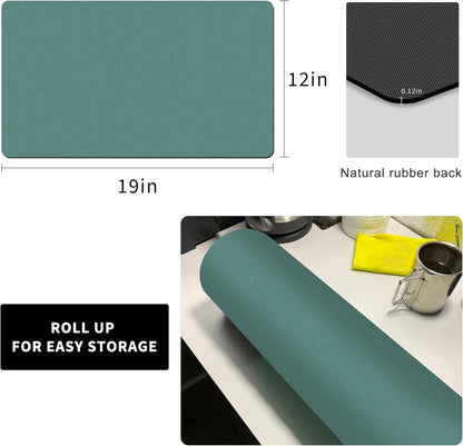GOLENER Coffee Maker Mat For Countertops, Absorbent, Washable, Reversible Microfiber Dish Drying Mat For Kitchen Accessories, Under Small Appliance Mats