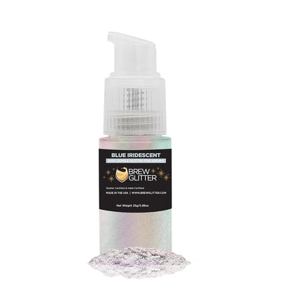Blue Iridescent Brew Glitter Edible Glitter for Drinks, Cocktails, Beer, Garnish Glitter & Beverages | 100% Edible & Food Grade | Vegan, Gluten, Nut Free (25g Spray Pump, Blue Iridescent)