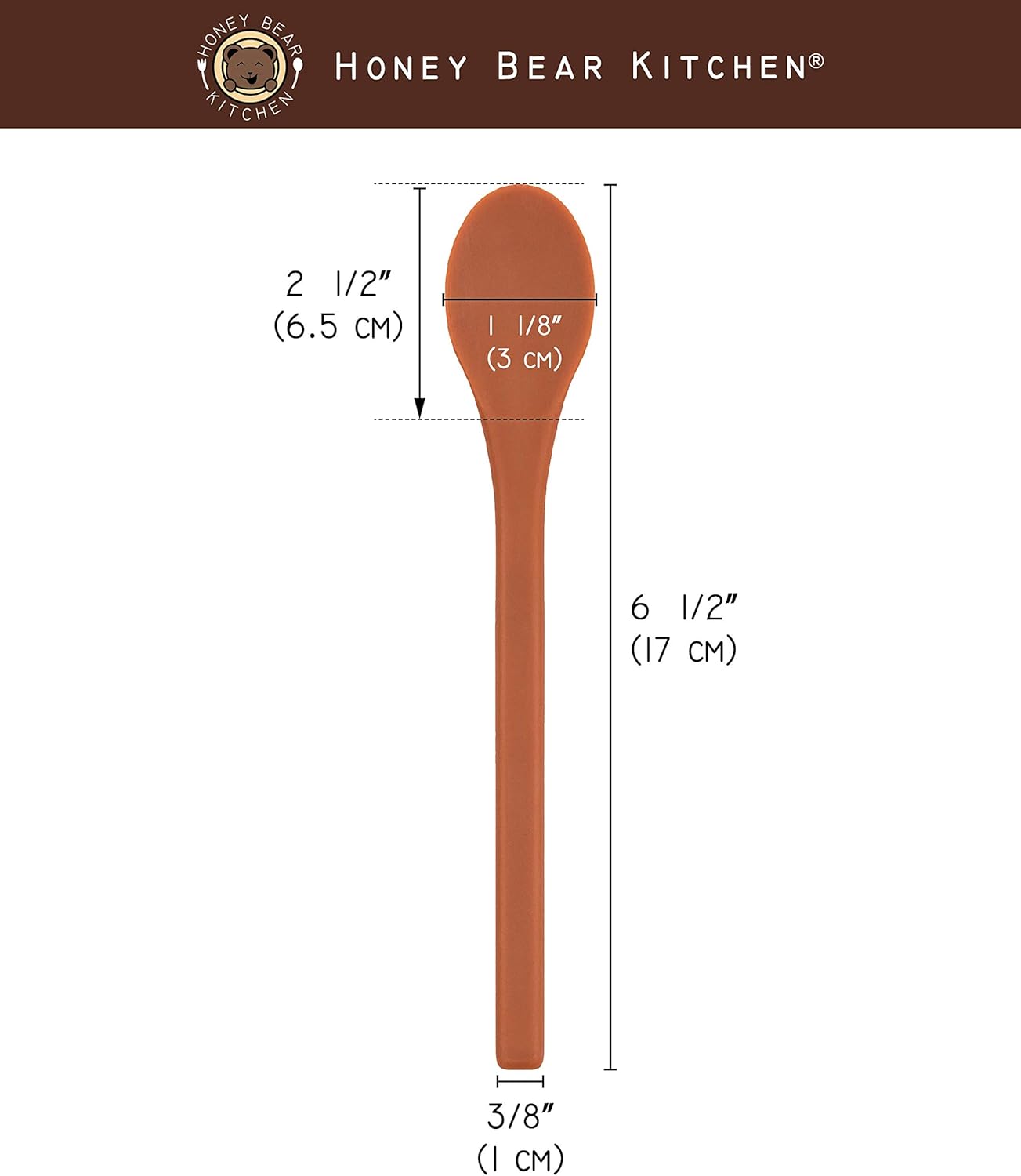 Honey Bear Kitchen Silicone Stirring Spoon (Set of 2, Grey Polar Bear) for Coffee & Tea