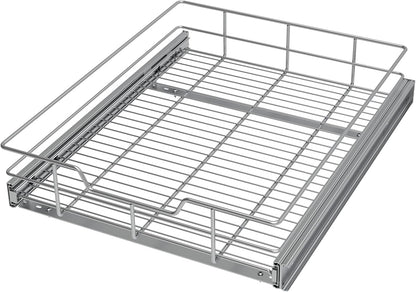 Pull Out Cabinet Organizer 20" W X 22" D, Slide Out Drawers For Kitchen Organizers and Storage, Pull Out Drawers For Cabinets Capacity Heavy Duty Caddy, Cabinet Shelves Chrome-Plated, Bathroom Pantry