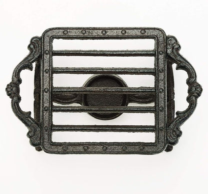 Sungmor Heavy Duty Cast Iron Teapot Dish Warmer Stable Holder for Tealight Stand | Tealight Warmer Decorative Stove for Villa Yard Balcony-Square