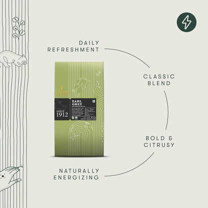 Luxmi Estates Garo Hills Earl Grey Tea 25 Tea Bags (50g) Pack | Certified Organic Black Tea