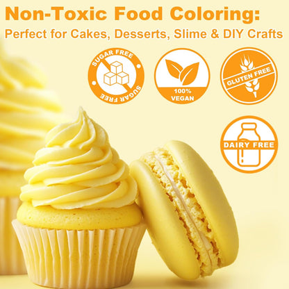 Food Coloring Powder, 18 Colors Powder Food Coloring for Baking, Powdered Edible Food Dye for Cookies, Fondant, Cake Decorating - 4g/Bottle