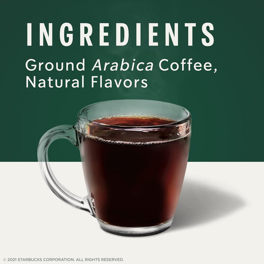 Starbucks K-Cup Coffee Pods, Caramel Flavored Coffee, Naturally Flavored, 100% Arabica, 6 boxes (60 pods total)
