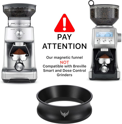 Magnetic 54mm Dosing Funnel & Espresso Puck Screen For Breville Espresso Machine Portafilter