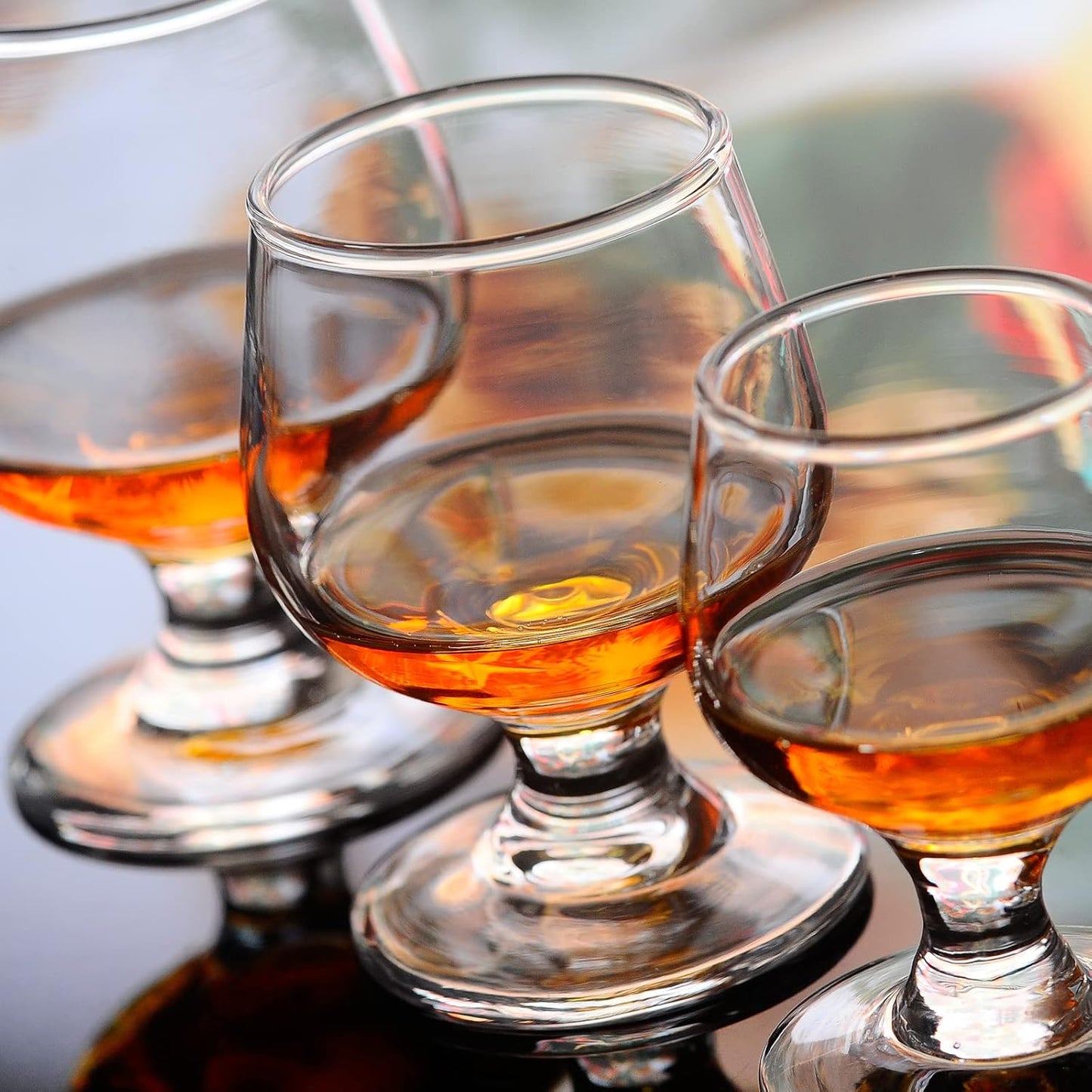 Shot Glass Set of 6 - Clear Cute Shot Glasses, Perfect for Tasting Brandy, Glass Snifters