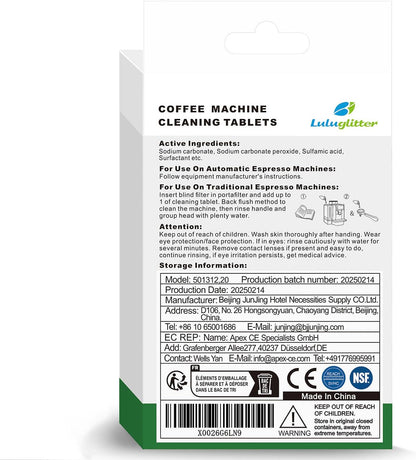 Espresso Machine Cleaning Tablets Coffee Machine Cleaner Compatible with Breville Barista Express, Gaggia, Delonghi, Jura, Philips 16 tabs Convenient removes coffee oils
