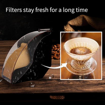 Coffee Filter Holder for Organizer and Coffee Station Accessories (Black)