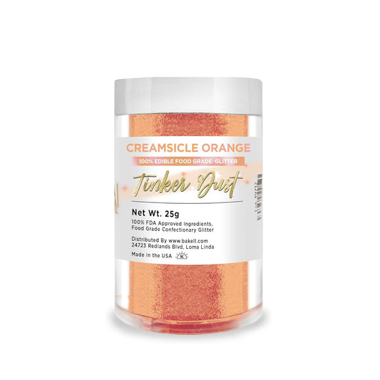 Creamsicle Orange Tinker Dust - (25g 1x Jar) | Add a Sweet Touch to Your Delicacies, Drinks and Desserts with Edible Glitter!