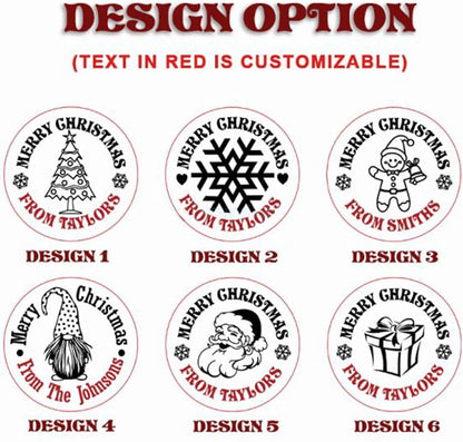 2025 Personalized Christmas Cookie Stamp Unique 3D Embossed Design Fun Tool for Baking Art (D)