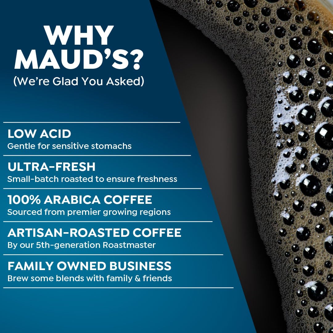 Maud's Decaf Medium Roast Coffee Pods, 200 ct, Decaffeinated Recyclable Single Serve Pods – 100% Arabica Coffee, Compatible with Keurig K Cups Maker