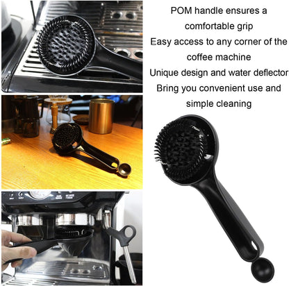 Yosoo Health Gear Coffee Machine Brush, Efficient 58mm Grouphead Brush with Water Deflector for Simple, Long Lasting POM Handle, Optimal Performance