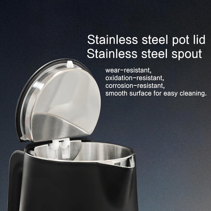 1.5L Electric Kettle Stainless Steel, Double Wall Cool Touch Teapot, Fast Boil,5 Temperature Control, LED Display, Auto Shut-Off, BPA-Free,Keep Warm Function, Ideal for Tea & Coffee,Black