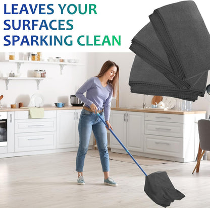 Newwiee 3 Pcs Extra Large Microfiber Cleaning Cloth 30" x 20" Washable Reusable Microfiber Towel Streak Free Lint Free Cloth for Cleaning Home Glass Office Window Bathrooms (Gray)