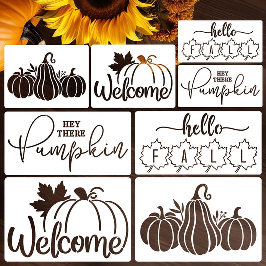 Fall Stencils Pumpkin Stencil Thanksgiving Stencils for Painting on Wood Fabrics Porch Hanger Fabrics Decor