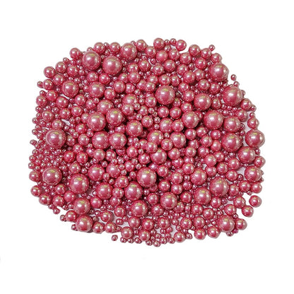 Edible Rose Gold Sugar Pearls Candy Sprinkles 120G/ 4.23Ounce Baking Cake Sprinkles Cupcake and Cake Topper Cookie Decorations Wedding Party Valentines Halloween Christmas Supplies