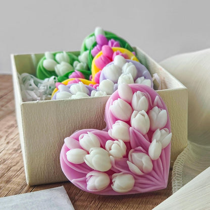Tulip Flower Molds Flower Candle Resin Mold - Resin Casting Silicone Molds for Home Decor & Candle Making Wave Spiral Mold