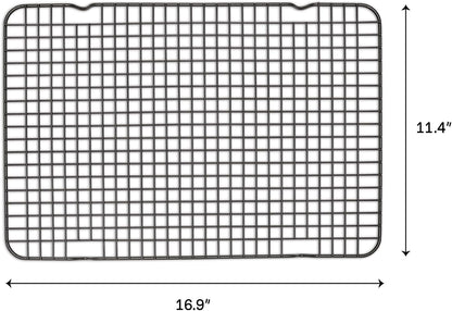 Great Jones Big Chill Wire Cooling Rack (Pepper) – 16.25" × 11.25" Heavy-Weight Aluminized Steel,Nonstick Baking Rack – Oven Safe 450 °F, Bacon & Cookie Cooling Rack – Fits Half Sheet Pans