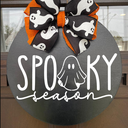 Halloween Stencils for Painting on Wood 12” Halloween Doormat Stencils Ghost Boo Witches Spider Bats Draw Templates for Porch Hanger Door Mats Fabrics DIY Crafts Decor