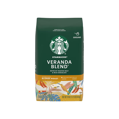 Starbucks Blonde Roast Ground Coffee — Veranda Blend — 100% Arabica — 1 bag (18 oz.)