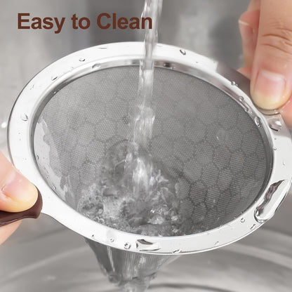 Pour Over Coffee Dripper, MISETTO Stainless Steel Filter,Easy to Clean Paperless pour over coffee maker,Reusable Filter,Cone Dripper with Removable Cup