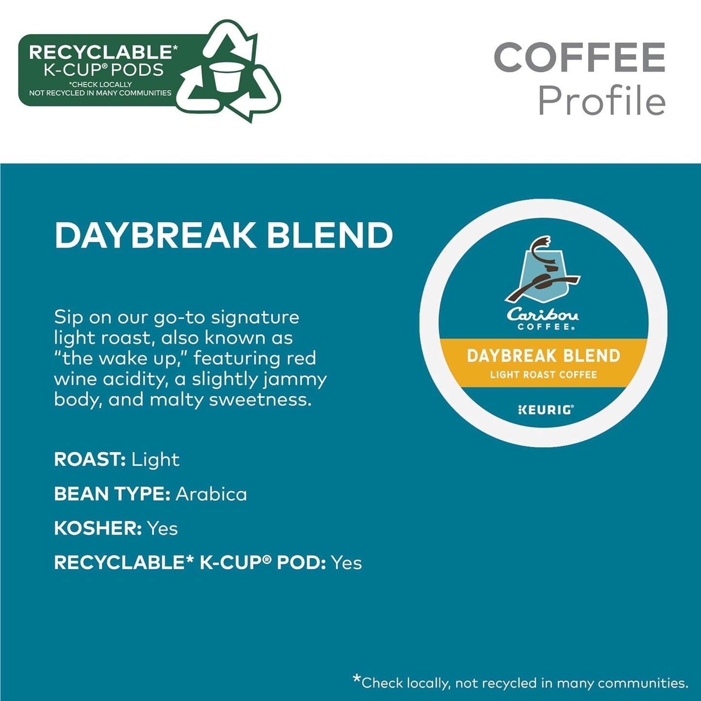 Caribou Coffee Single Serve Keurig K-Cup Pod Variety Pack, Light, Medium, and Dark Roast Coffees, 40-Count Box(Pack of 1)