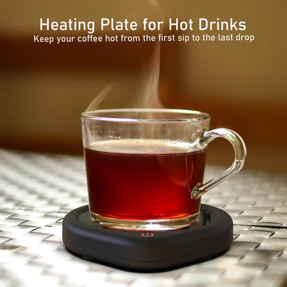 Coffee Mug Warmer, Cup Warmer for Desk with Auto Shut Off Smart Temperature Settings, Electric Beverage Tea Water Milk Heater for All Cups and Mugs, Heating Plate Candle Wax Warmer