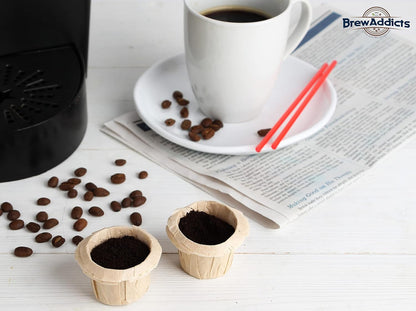 600 Paper Coffee Single-Use Filters, Brown, All-Natural & Unbleached for Keurig Brewers and Compatible with K-Cup Pods 1.0 & 2.0 Models, Disposable filters