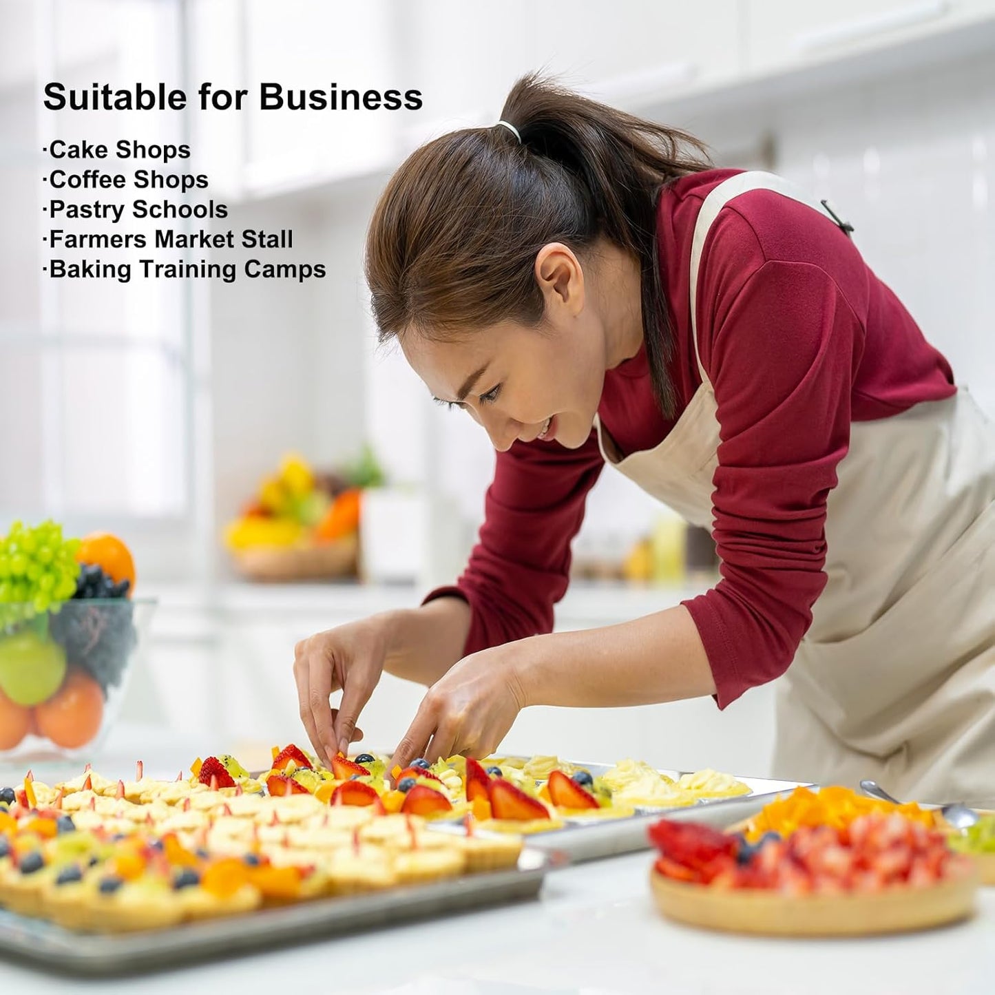 5 Inch Quiche Pans 6 Pack, Round Mini Tart Pans with Removable Bottom. Small Egg Tart Molds with Non-Stick Coating, Rugged Carbon Steel for Tart Shells Desert Making Christmas Festival Party