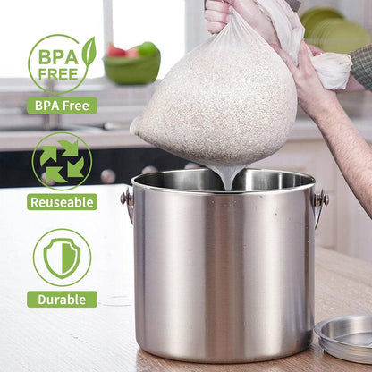 Brew Bags, 4pcs Brew In A Bag, Reusable Wine Straining Bag for Homebrewing, Fine Mesh Bag for Boiling, Durable Bag, Large 22×26 Polyester Strainer Bag