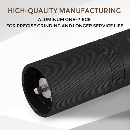Manual Coffee Grinder with 60 Adjustable Speed Coarse, Portable Hand Coffee Bean Mill with Double Bearing Positioning, Manual Grinder for Travel Camping Office Espresso Pour Over