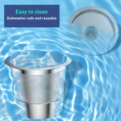 K Cup Reusable Coffee Pods, Stainless Steel Reusable K Cups Coffee Filter Compatible for Keurig 1.0 & 2.0 Coffee Makers, Non-BPA Stainless Steel Reusable K Cup(1 pack)
