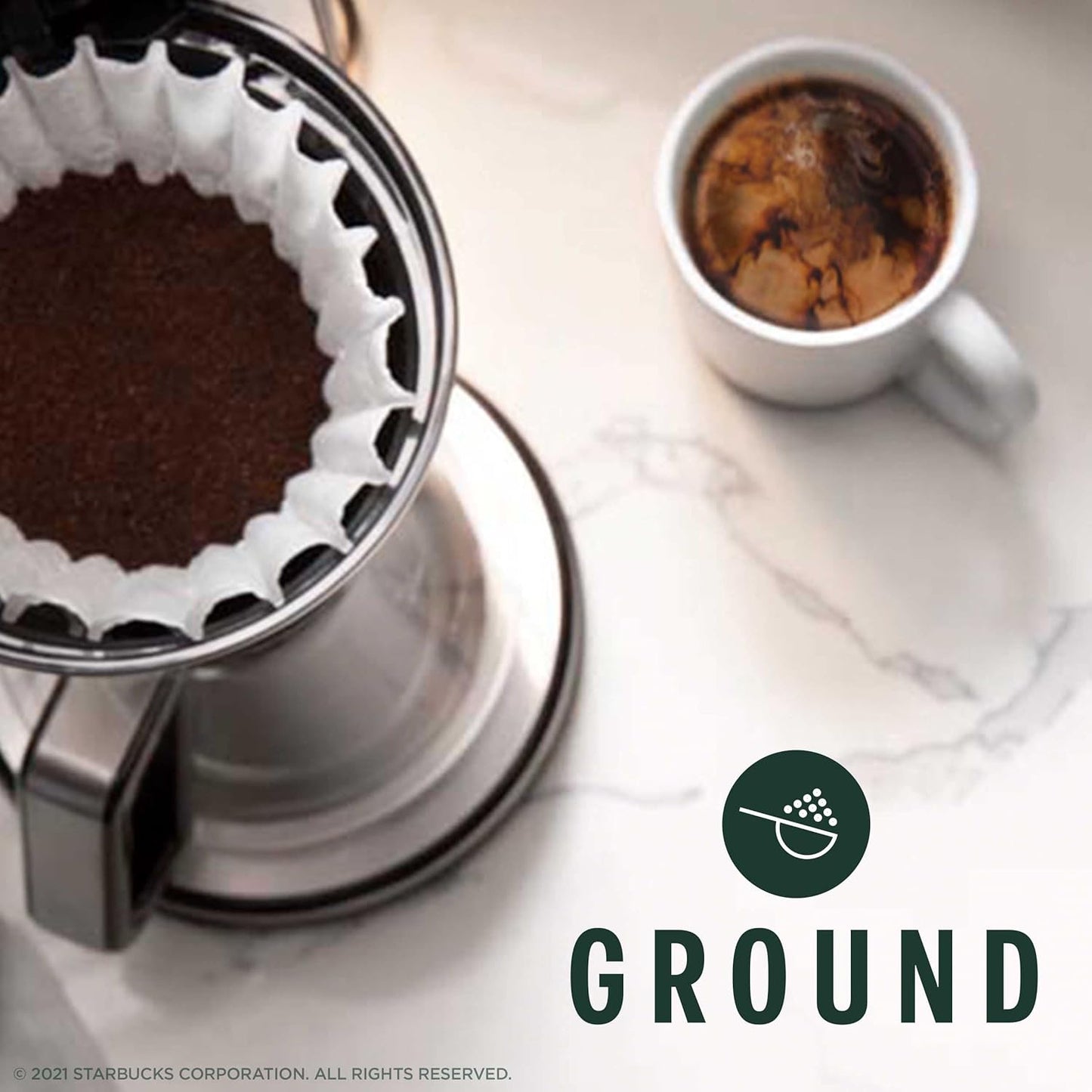 Starbucks Ground Coffee, Starbucks Blonde Roast Coffee, Veranda Blend, 100% Arabica, 1 bag (28 oz)