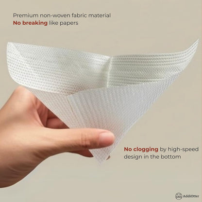 Pour-over Coffee Set for Home/Outdoor Adventures, Includes 80 Disposable Fabric Filters & 1 Dripper, Brew for 1-2 Cups, Enhanced Extraction Filters for Brewing Smooth & Flavorful Coffees