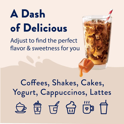 Jordan's Skinny Syrups Sugar Free Coffee Syrup, Caramel Flavor Drink Mix, Zero Calorie Flavoring for Chai Latte, Protein Shake, Food, Gluten Free, Keto Friendly, 25.4 Fl Oz, 1 Pack