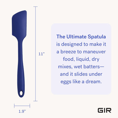 GIR: Get It Right Silicone Spatula for Cooking, Baking & Mixing - Heat-Resistant up to 425°F - Nonstick & Dishwasher Safe Cookware - BPA Free - Navy Silicone Kitchen Spatula