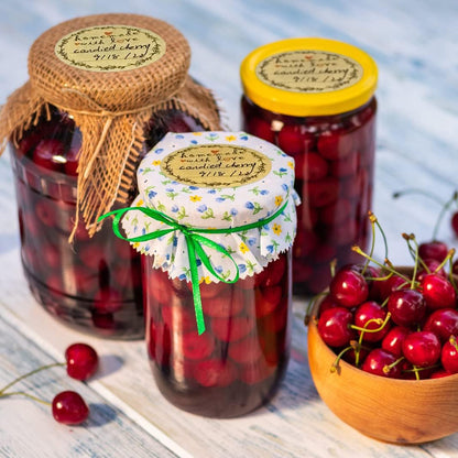 2" Homemade With Love Stickers, Kraft Jam and Jelly Jar Canning Labels With 2 Lines for Writing, Mason Jar Labels for Bottles, 500 per Roll