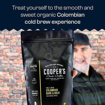 Cold Brew Coffee Colombian Reserve Single Origin Coarsely Ground Coffee - 2 lb. Bag - Dark Roast