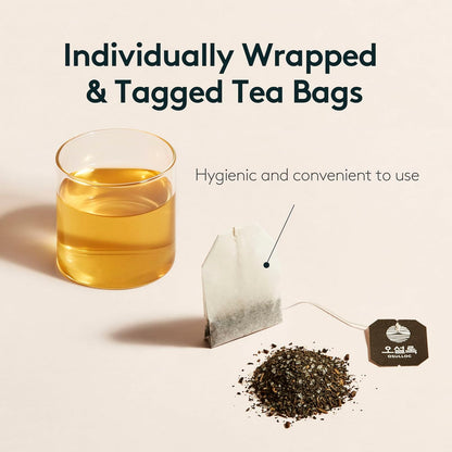 OSULLOC Camellia Flower Tea (Tropical fruity flavors), Fruit tea Blend, Premium Teabags from Jeju Island, 20 count