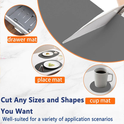 2Pack Large Silicone Mats for Kitchen Counter, 36''x24''(90cmx60cm) Heat Resistant Mat for Kitchen Island, Waterproof Multipurpose Countertop Protector, Semitransparent